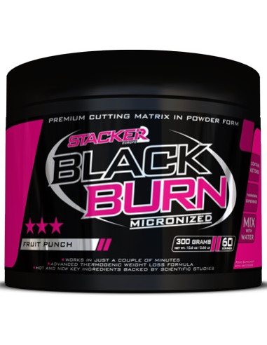 Black Burn Micronized, Fruit Punch - 300g |...