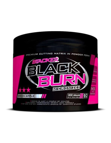 Black Burn Micronized, Green Apple - 300g |...