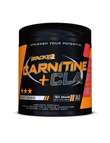 Carnitine + CLA, Fruit Punch - 120g | Stacker2...