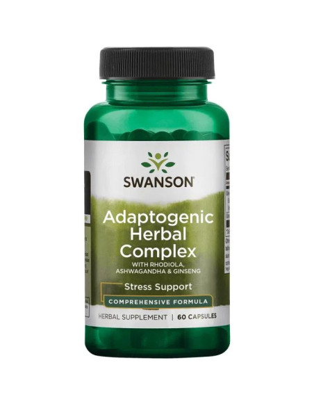 Adaptogenic Herbal Complex with Rhodiola, Ashwagandha & Ginseng - 60 caps | Swanson