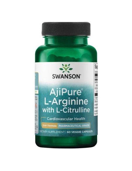 AjiPure L-Arginine with L-Citrulline - 60 vcaps | Swanson