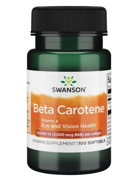 Beta-Carotene (Vitamin A), 10 000 IU - 100 softgels | Swanson