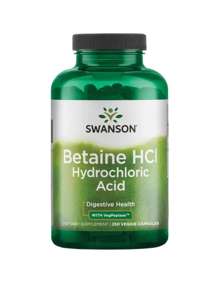 Betaine HCl Hydrochloric Acid - 250 vcaps | Swanson