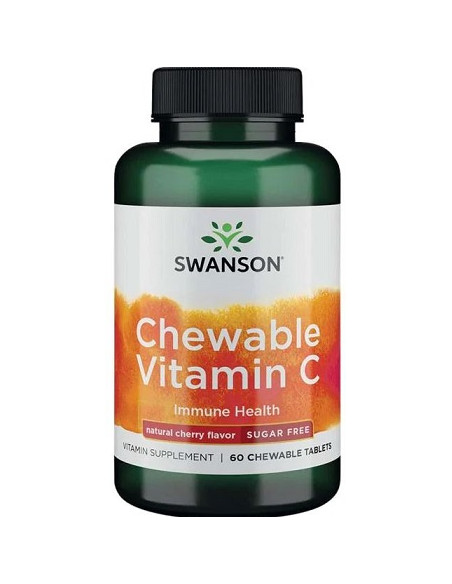Chewable Vitamin C, Natural Cherry Flavour - 60 chewable tablets | Swanson