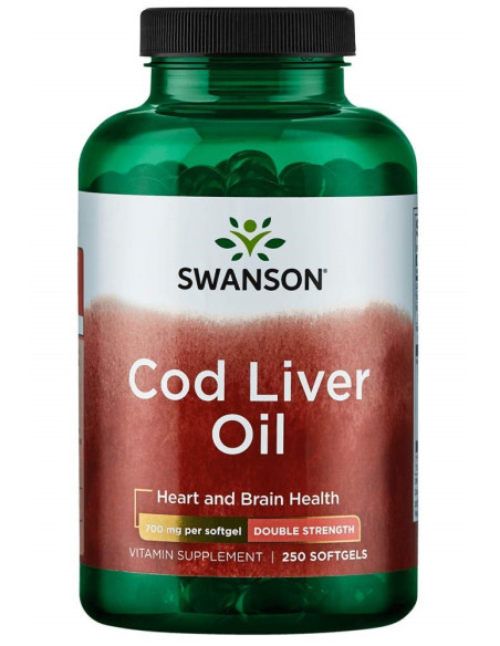 Cod Liver Oil, 700mg Double-Strength - 250 softgels | Swanson