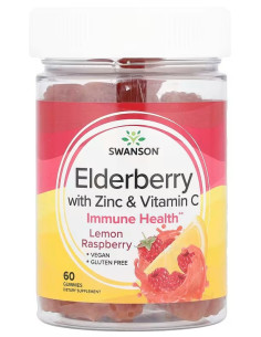 Elderberry Gummies with Zinc & Vitamin C, Berry - 60...