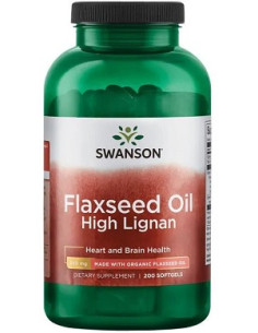 Flaxseed Oil High Lignan - 200 softgels | Swanson