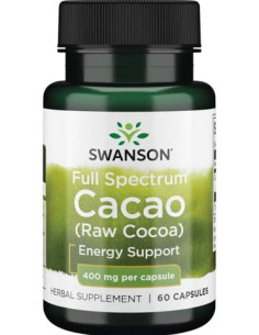 Full Spectrum Cacao (Raw Cocoa), 400mg - 60 caps | Swanson
