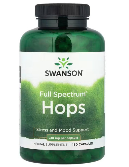 Full Spectrum Hops, 310mg (EAN 087614119526) - 180 caps | Swanson