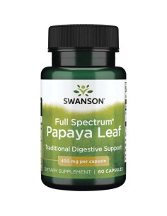 Full Spectrum Papaya Leaf, 400mg - 60 caps | Swanson