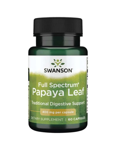 Full Spectrum Papaya Leaf, 400mg - 60 caps | Swanson