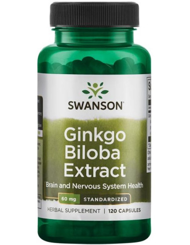 Ginkgo Biloba Extract 24%, 60mg - 120 caps |...