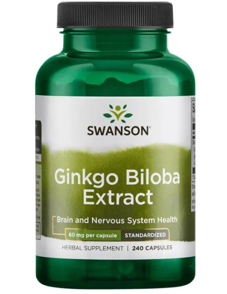 Ginkgo Biloba Extract 24%, 60mg - 240 caps | Swanson
