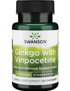Ginkgo with Vinpocetine Standardized - 60 caps | Swanson