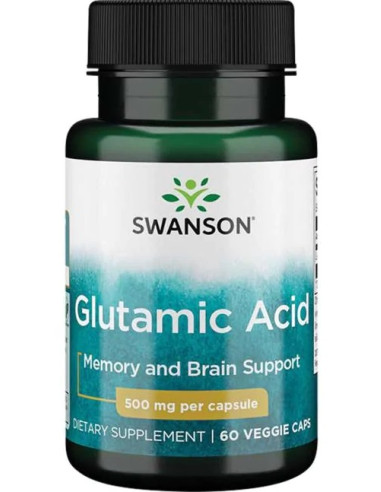 Glutamic Acid, 500mg - 60 vcaps | Swanson