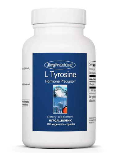 L-Tyrosine 500mg - 100 Capsules | Allergy...