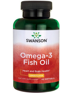 Omega-3 Fish Oil, Lemon - 150 softgels | Swanson