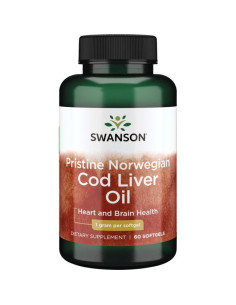 Pristine Norwegian Cod Liver Oil, 1000mg - 60 softgels |...