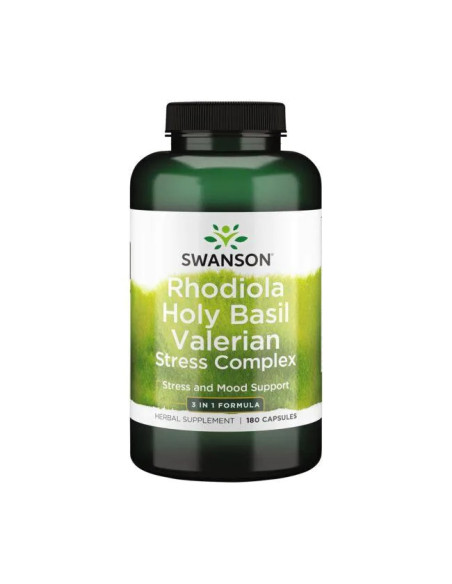 Rhodiola Holy Basil Valerian Stress Complex - 180 caps | Swanson