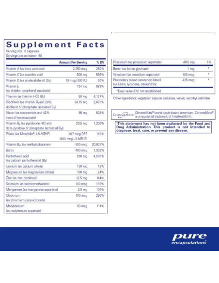Nutrient 950E without Cu, Fe & Iodine - 180 Capsules | Pure Encapsulations