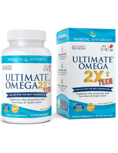 Ultimate Omega 2X Fish Oil TEEN, Strawberry - 60 mini...