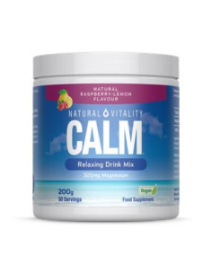 Calm Relaxing Drink Mix, Natural Raspberry-Lemon - 200g |...