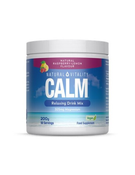 Calm Relaxing Drink Mix, Natural Raspberry-Lemon - 200g | Natural Vitality