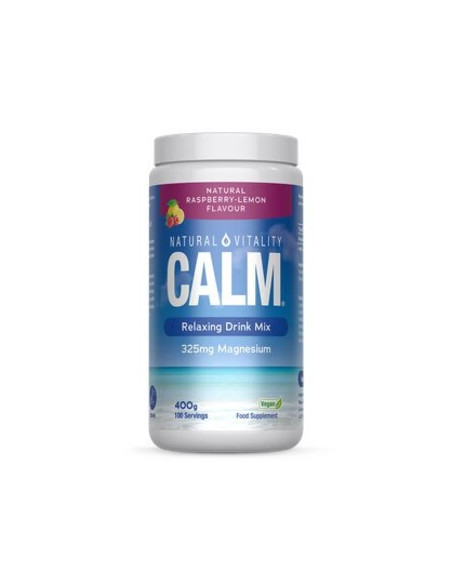 Calm Relaxing Drink Mix, Natural Raspberry-Lemon - 400g | Natural Vitality