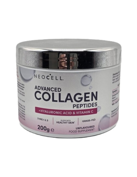Advanced Collagen Peptides with Vitamin C & Hyaluronic Acid, Unflavoured - 200g | NeoCell