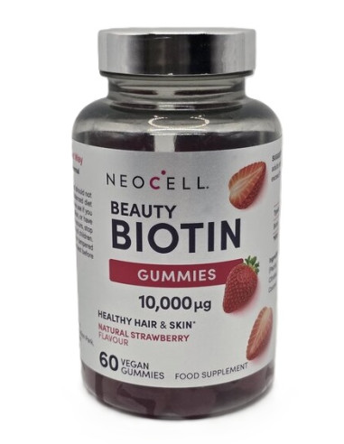 Beauty Biotin, 10000mcg, Natural Strawberry -...