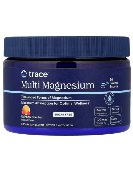 Multi Magnesium, Rainbow Sherbet - 153g | Trace Minerals
