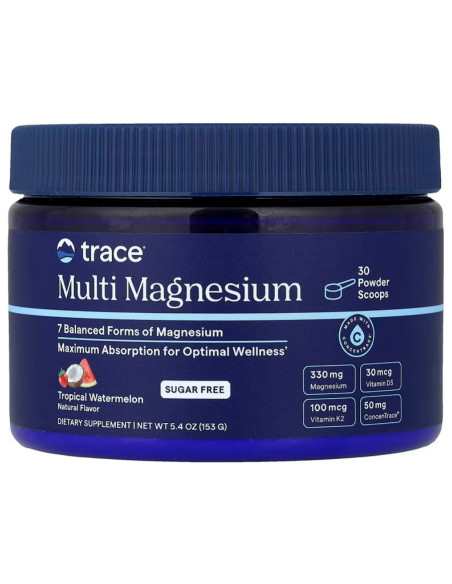 Multi Magnesium, Tropical Watermelon - 153g | Trace Minerals