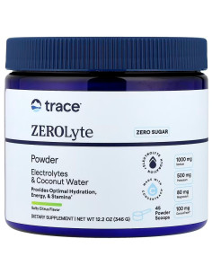 ZEROLyte Powder, Salty Citrus - 346g | Trace Minerals