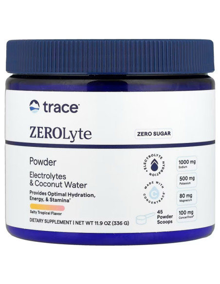 ZEROLyte Powder, Salty Tropical - 336g | Trace Minerals