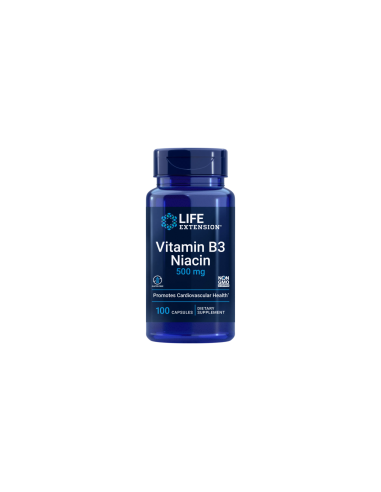 Vitamin B3 Niacin - 100 capsules | Life Extension