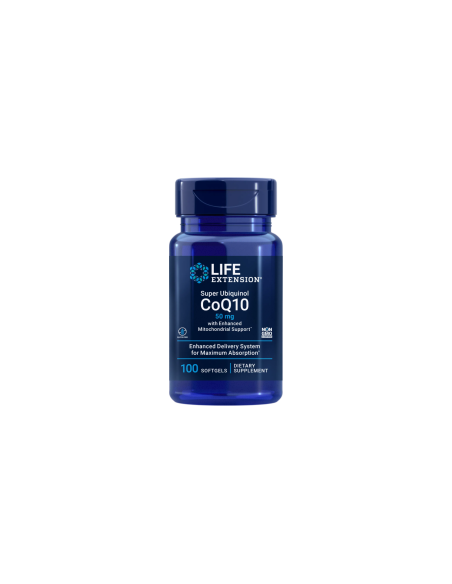 Super Ubiquinol CoQ10 with Enhanced Mitochondrial Support - 100 softgels | Life Extension