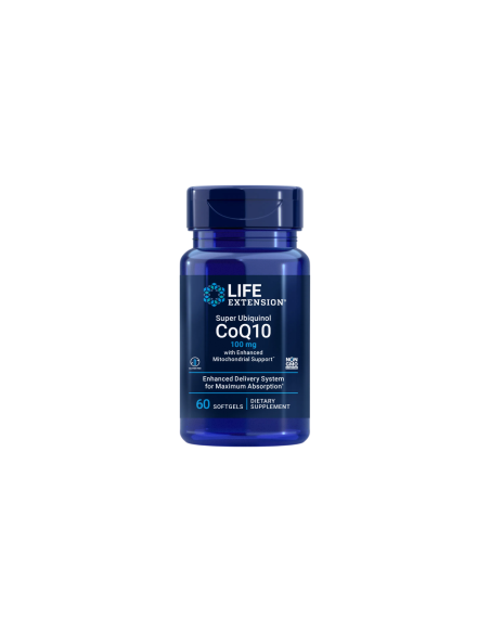 Super Ubiquinol CoQ10 with Enhanced Mitochondrial Support - 60 softgels | Life Extension