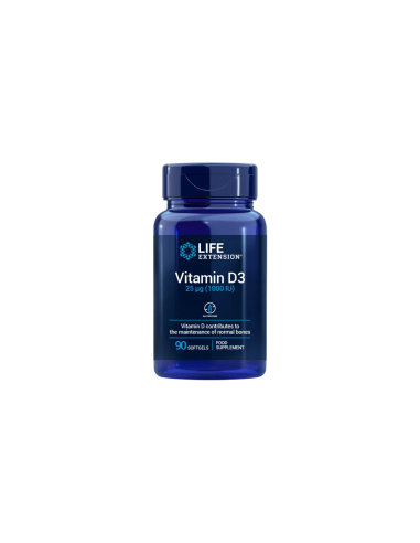 Vitamin D3 25 mcg - 90 softgels | Life Extension