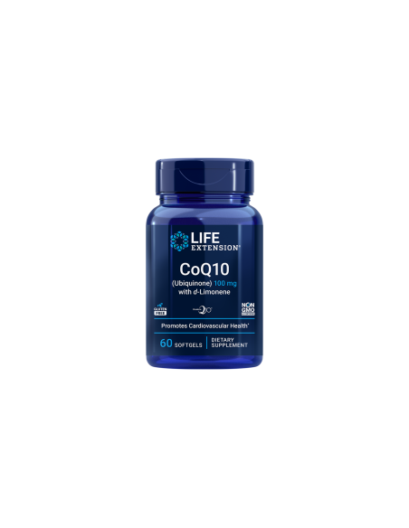 Super-Absorbable Ubiquinone CoQ10 with d-Limonene, 100 mg - 60 softgels | Life Extension