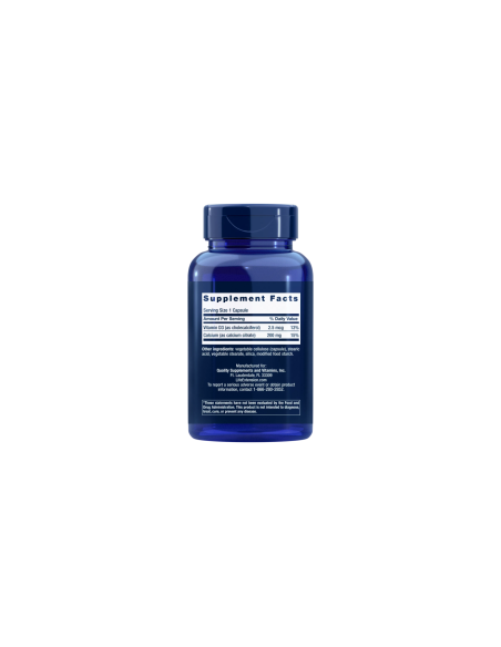 Calcium Citrate with Vitamin D - 200 vegetarian capsules | Life Extension
