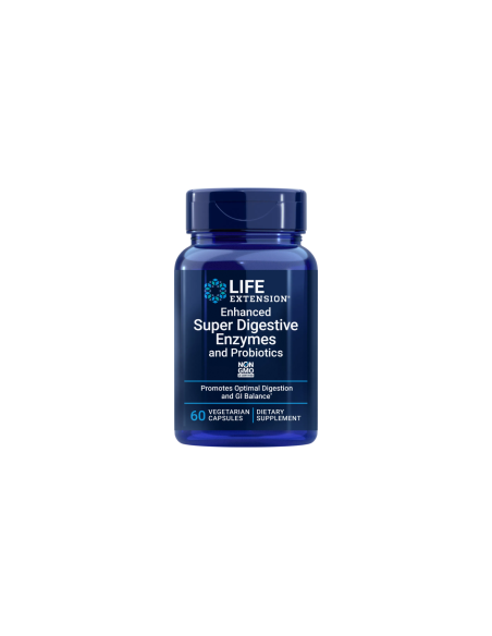 Enhanced Super Digestive Enzymes with Probiotics - 60 vegetarian capsules | Life Extension