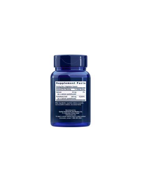 Pantothenic Acid (Vitamin B-5) - 100 vegetarian capsules | Life Extension