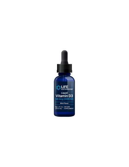 Liquid Vitamin D3, Mint - 29,57 ml | Life Extension