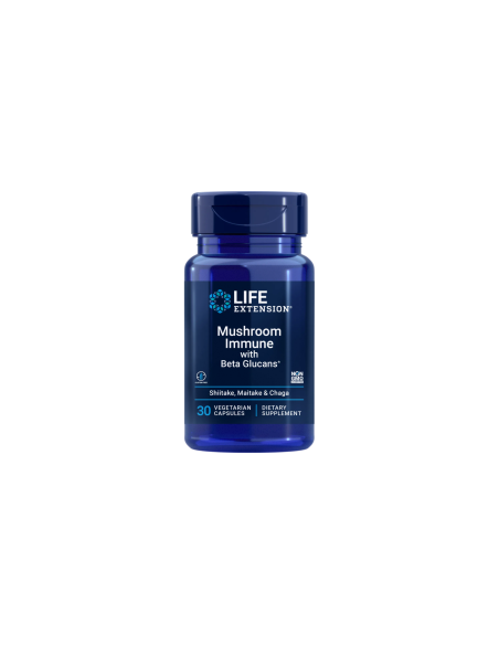 Mushroom Immune with Beta Glucans - 30 vegetarian capsules | Life Extension