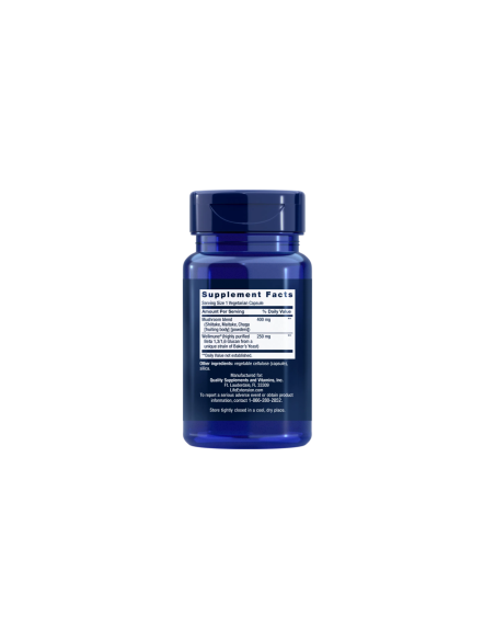 Mushroom Immune with Beta Glucans - 30 vegetarian capsules | Life Extension
