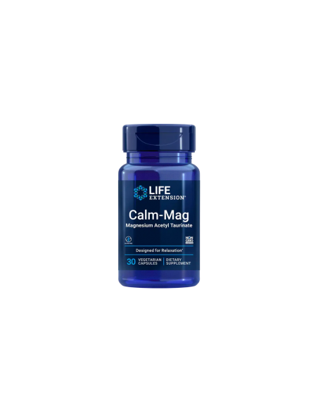Calm-Mag, Magnesium Acetyl Taurinate - 30 vegetarian capsules | Life Extension