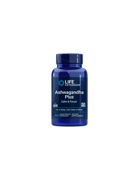 Ashwagandha Plus Calm & Focus - 60 vegetarian capsules | Life Extension