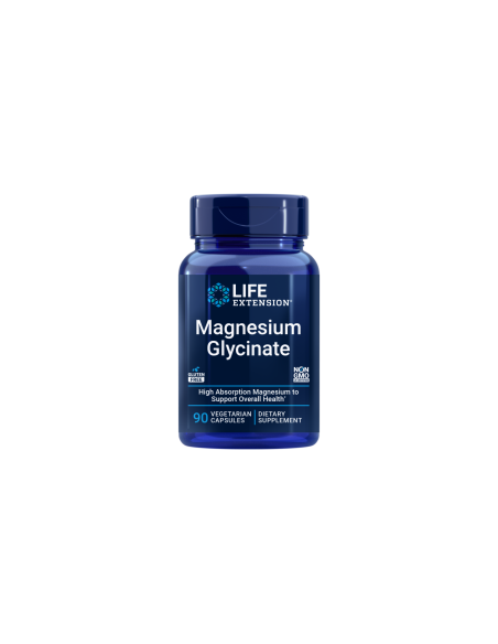 Magnesium Glycinate, 105 mg - 90 vegetarian capsules | Life Extension
