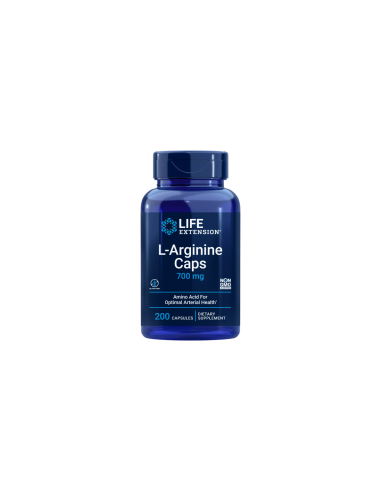 L-Arginine Caps - 200 vegetarian capsules - Life Extension - front image