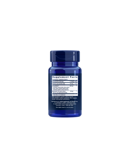 Daily Skin Defense - 30 vegetarian capsules - Life Extension - back label
